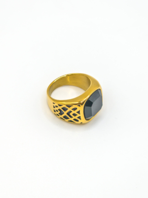 ANILLO ÁGATA NEGRO